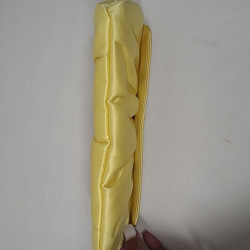 Neiman Marcus Yellow Satin Clutch - Picture 5 of 9